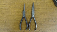 2 VINTAGE KRAEUTER NO. 1651-6 DUCK BILL No 827 LONG NEEDLE NOSE PLIERS B117 picture