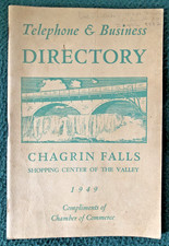 CHAGRIN FALLS OH 1949 Telephone & Business Directory 4-digit phone numbers RARE picture