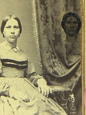 Original 19th C. Spirit Photo CDV  Ghost Photography Portrait Victorian Period picture