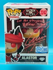Amir Talai signed Alastor hazbin Hotel Diamond edition Funko pop with MAS COA picture