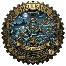 Shellback King Neptune Court Sailor Prior Service Military Veteran 4