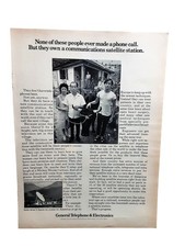 1969 General Telephone Electronics GTE Communications Satellite Vintage Print Ad picture