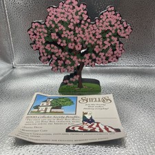 1997 Shelia’s Collectibles Cherry Blossom Tree Wooden Cutout Shelf Sitter W/ Box picture