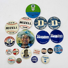 Vintage Political Campaign Pinback Button Lot Reagan Bush Wallace Goldwater Duke picture
