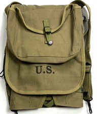 WWI WWII US M1910 INFANTRY HAVERSACK & MEAT CAN CARRY POUCH-OD#3 picture