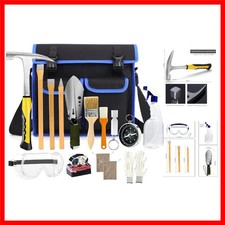 17PCS Geology Rock Pick Kit Rockhounding Equipment 32oz Hammer picture