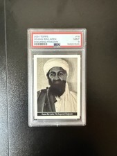 Topps 2001 Enduring Freedom #19 Osama Bin Laden PSA 9 Graded Card picture