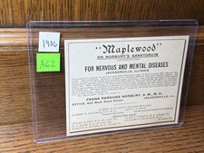 Atq 1906 Maplewood Norbury Sanatorium Insane Asylum Jacksonville IL Picture Ad picture