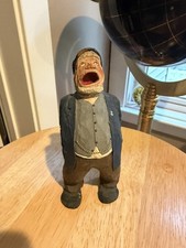 Vintage Hand Carved Wood Sea Captain Sailor Figurine Caricature Folk Art 6