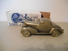 VTG Banthrico Diecast Metal Coin Bank 1934 Laselle Coupe w/original box New picture
