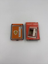 Vtg Pocket Note Book Phone Number Mini INDEX Case Rawhide Arizona Unused picture