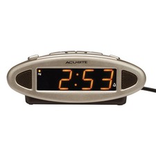 AcuRite 13027A Intelli-Time Digital Alarm Clock,Black 0.8, Black picture