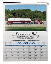 Farmers Oil Company Wall Calendar for 2020 Photos of Semis Trucks  22 x 17
