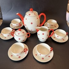 15 Piece Eschenbach, Bavaria, Brunhilde Coffee Pot Sugar Creamer 6 Cups /Saucers picture