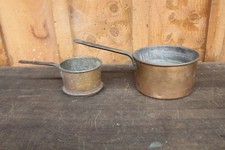 2 Antique Primitive Cowboy COPPER POTS picture