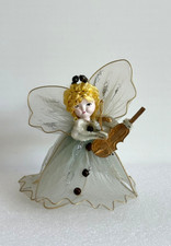 Vtg Angel Ornament 1950's Japan Mercury Beads Tulle Chenille Pipe Cleaners Xmas picture