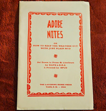 Adobe Notes: How to Keep the Weather Out with Just Plain Mud Booklet 1930 picture