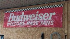 Vintage 1993 Budweiser Welcomes Race Fans Banner -  picture