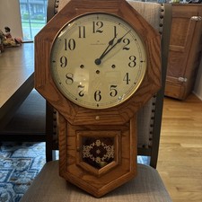 Vintage Hamilton 3-Train Mechanical Westminster Chime Clock Octagon Drop 1970’s picture