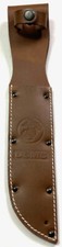  WWII US USMC MARINE K-BAR FIGHTING KNIFE LEATHER CARRY SCABBARD picture
