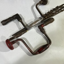 2-Vintage Brace & Bit w/4 Bit Lot Approx. 15