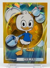 2026 Topps Chrome Disney Sapphire Dewey #120 (DuckTales) Gold Bookend 50/50 picture