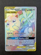 Mega Lopunny & Jigglypuff GX Tag Team Rainbow Full Art 261/236 NM picture
