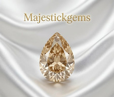 2 Ct Pear Cut Champagne  Lab Grown Diamond VVS1 D Color Certified Loose Stone picture