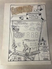 HUMPHREY #21 original comic art 1 PAGE STORY 1952 SPLASH HOUSE PAINTER PUZZLE picture