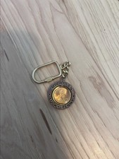 Michigan Lucky Penny Keychain Lincoln Cent Encased Coin picture