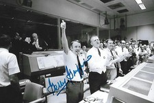 Gerald Griffin autograph 4x6 photo NASA Mission Control Apollo Program COA LOOK picture