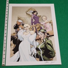 Terry Dodson Justin Ponsor X-Women Signed Print 2010 19x13 Marvel Comics X-Men picture