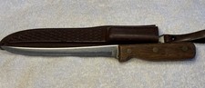 Vintage Barclay Forge Japanese Stainless Steel 7 Inch Filet Knife & Leather Case picture