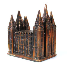 MORMON TEMPLE SALT LAKE CITY Vintage Metal Souvenir Building Replica picture