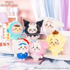 Chiikawa x Sanrio Characters Kiramekko Mascot Figure Keychain Complete Set Japan picture