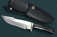 John Greco Custom knife Fixed blade black micarta handle picture