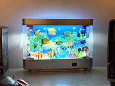 Moving Fish Aquarium Lamp Retro Y2K 2000s Fake Tank Night Light Decor Vintage picture