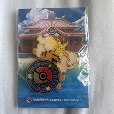 Pokemon Center Okinawa Exclusive Logo Pins Pikachu Arcanine Badge Japan New picture