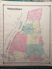 Map of Greenport, NY from 1873 atlas picture