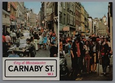 Vintage Carnaby Street London Postcard psychedelic Hippy Culture Swinging 60s picture