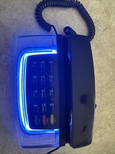 Radio Shack 90s Krystalite Blue Neon Clear Light  43-811 Krystal phone WORKS  picture