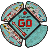 BOY SCOUT BSA JERSEY SHORE OA 341 NJ 2026 JAMBOREE 5-PATCH JSP CSP SET MONOPOLY picture