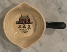 GRAVY SERVING BOWL w/Handle POPPYTRAIL Pattern Stoneware by METLOX 1950’s USA picture