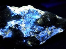 KB: FANTASTIC FL. SW SCHEELITE BLUE & POWELLITE YELLOW FROM STRAWBERRY MINE, CA picture