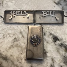 Vintage Metal Vesta Case Match Holder 