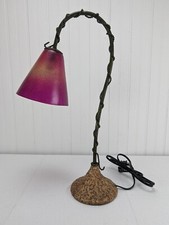 2003 Tarogo Table Lamp Gooseneck 205398 Purple Shade Fairy Mystical Vintage Rare picture