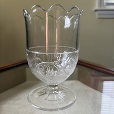 Antique EAPG Bryce Walker Grape Band Spooner Celery Vase Scalloped Rim 1869 asis picture