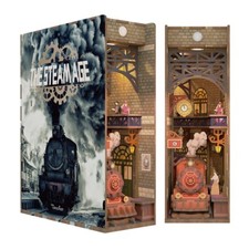 Tonecheer 3D Puzzle DIY Book Nook Kit The Steam Age picture