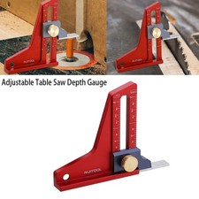 Table Saw Measuring Ruler Depth Gauge W/CNC Laser Scale & Height Lock Adjustable picture