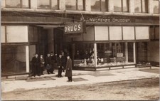 FJ MacKenzie Druggist Store New Westminster BC People Cooksley RPPC Postcard H46 picture